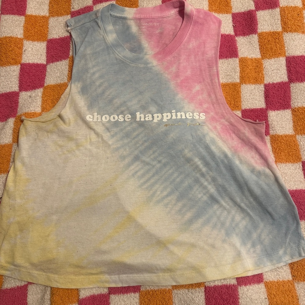 Spiritual Gangster Tie-Dye Sleeveless Top